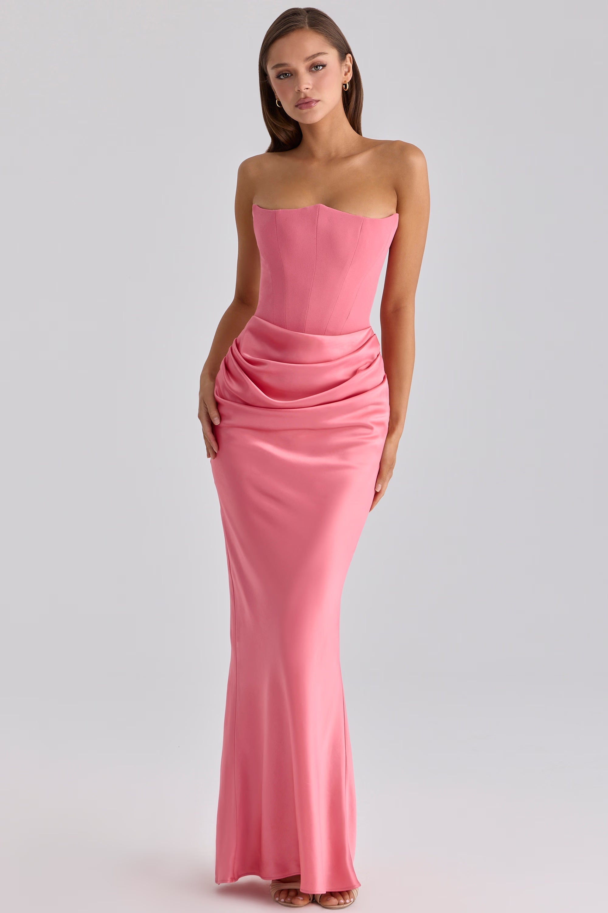 Strapless Corset Maxi Dress