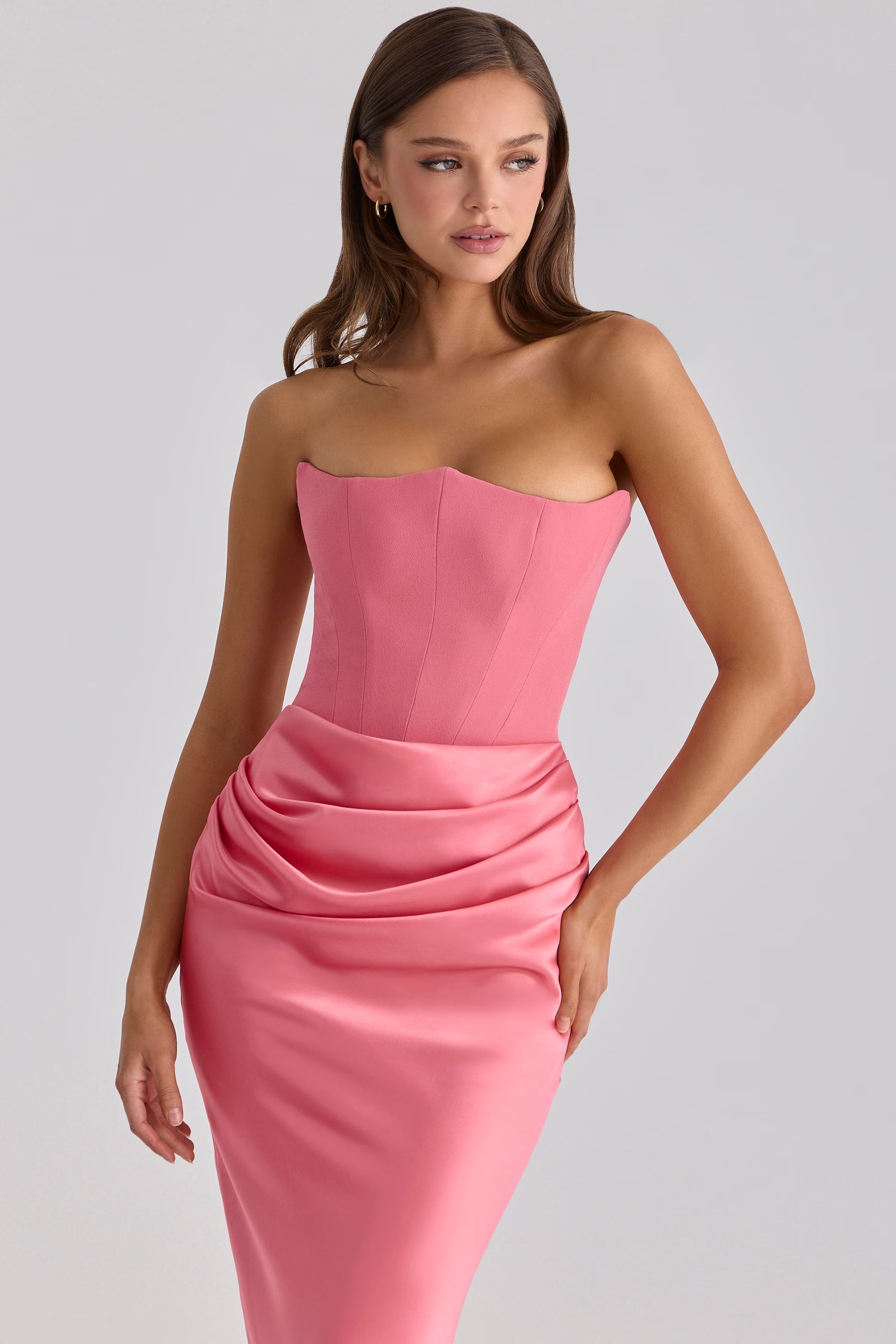 Strapless Corset Maxi Dress