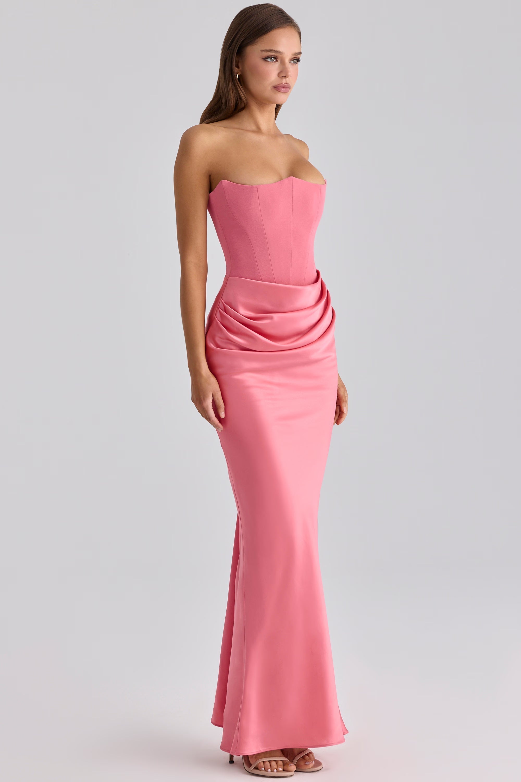 Strapless Corset Maxi Dress