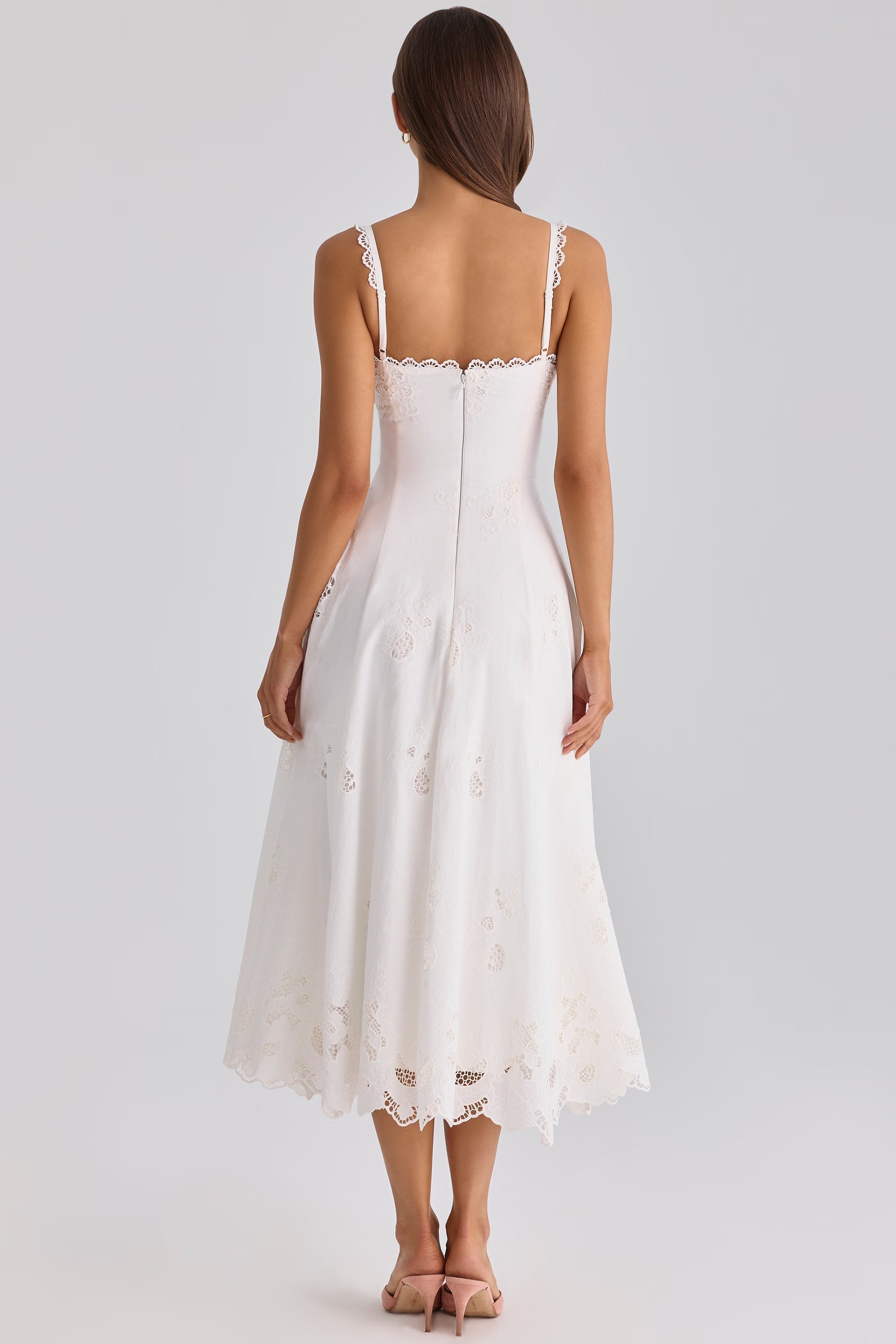 Cotton broderie anglaise midi sundress