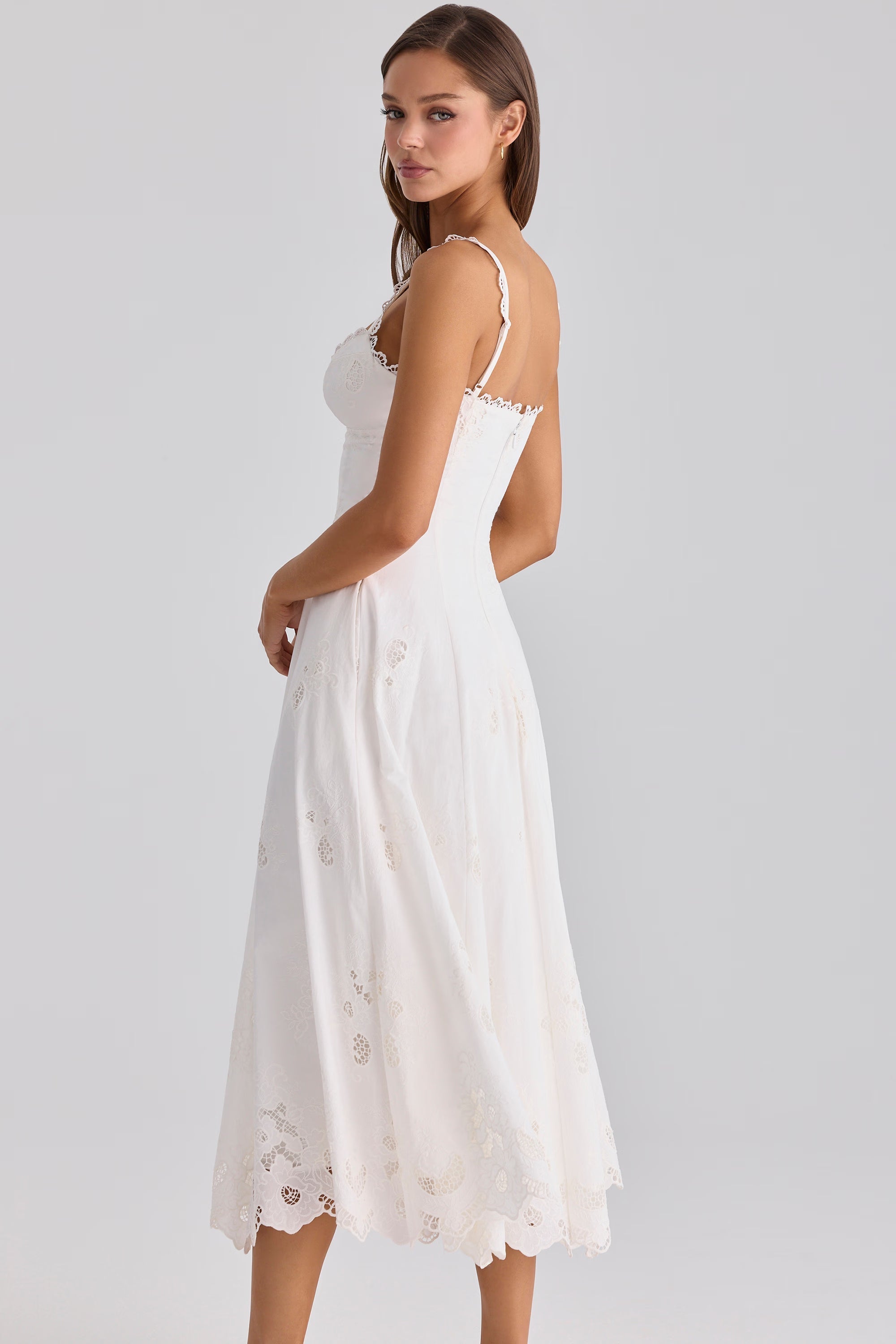 Cotton broderie anglaise midi sundress
