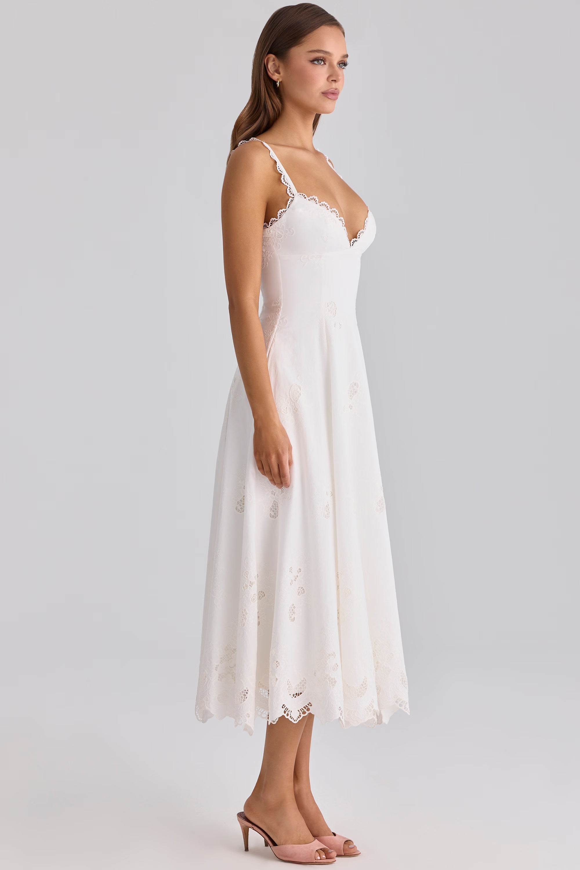 Cotton broderie anglaise midi sundress