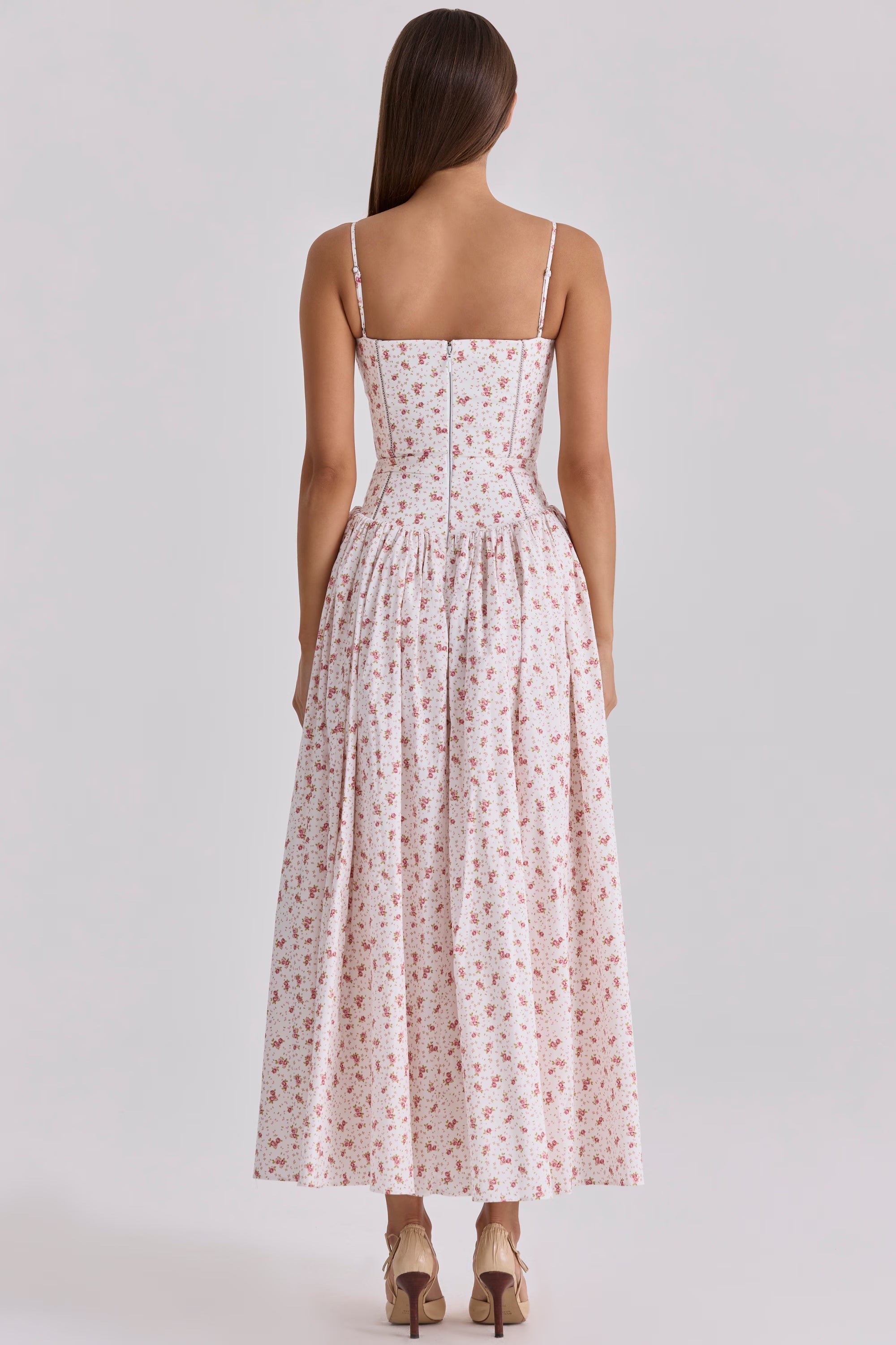Posy print cotton maxi sundress
