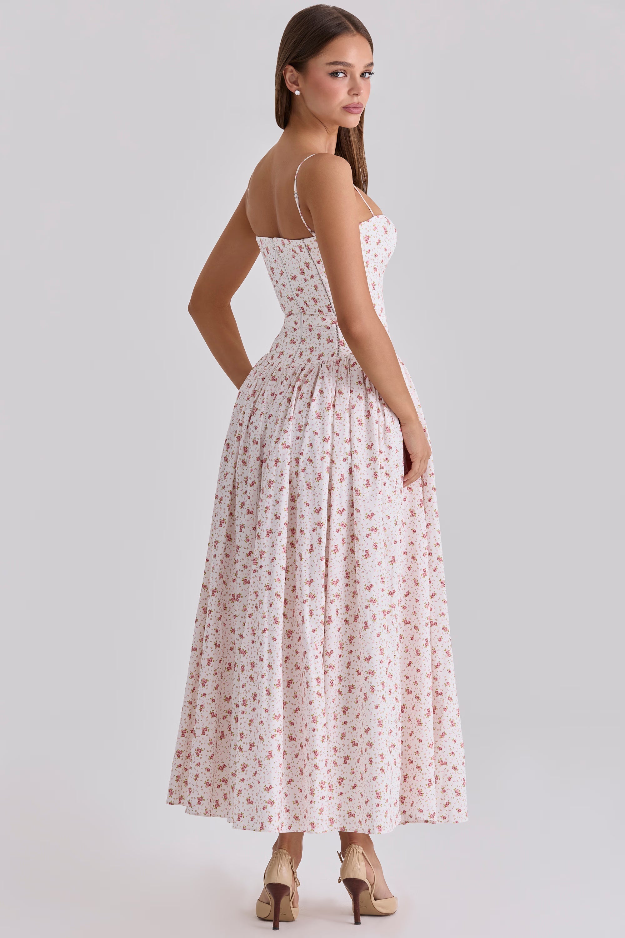 Posy print cotton maxi sundress