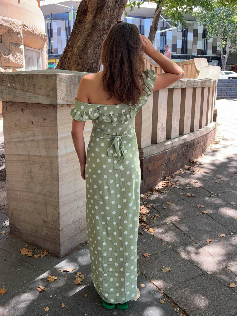 Luna dress with polka dots