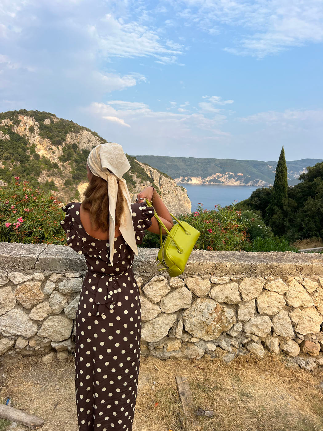 Luna dress with polka dots
