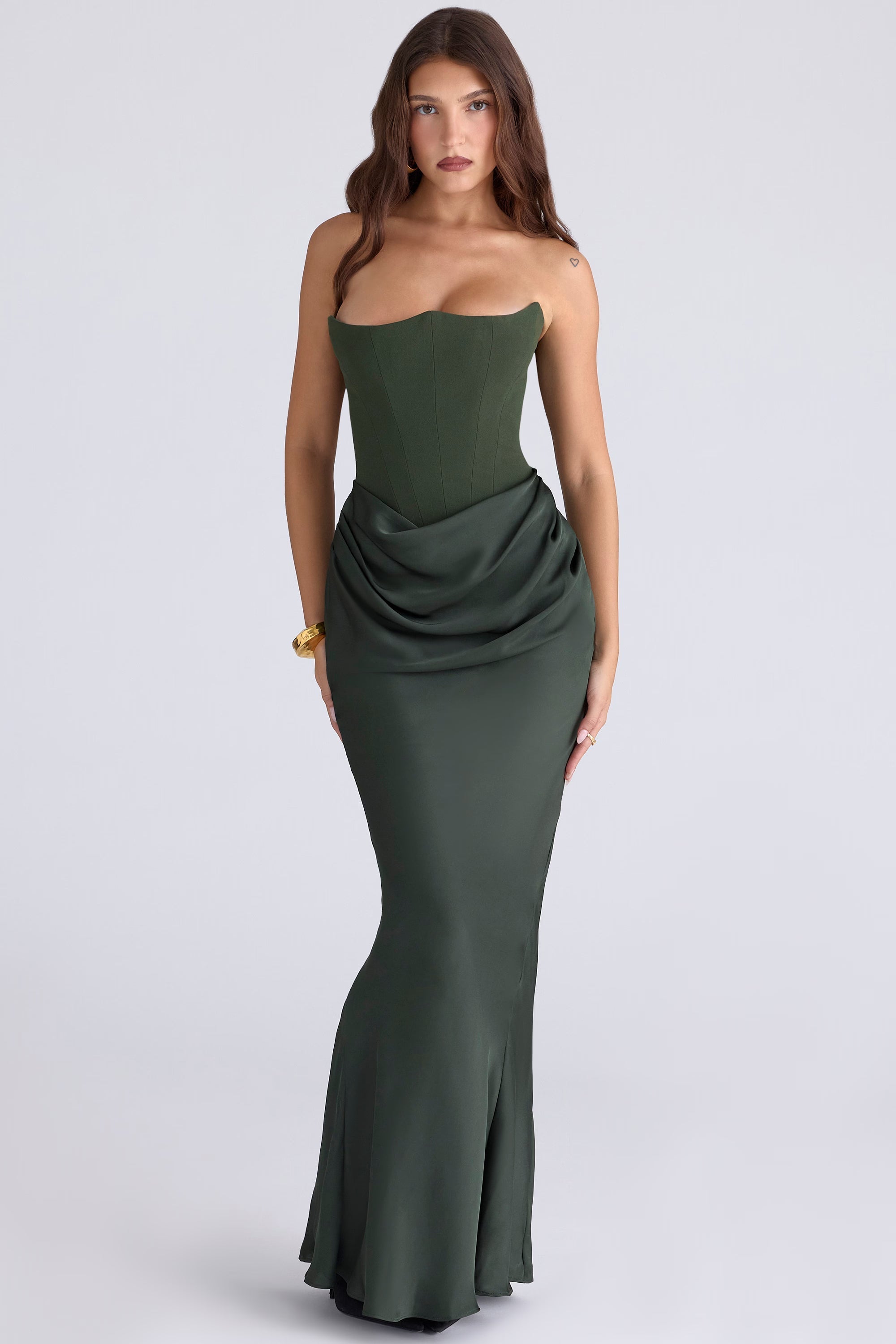 Strapless Corset Maxi Dress