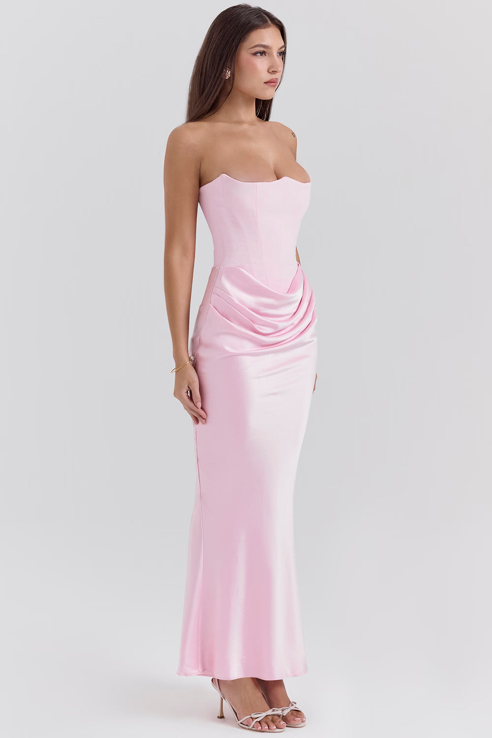 Strapless Corset Maxi Dress