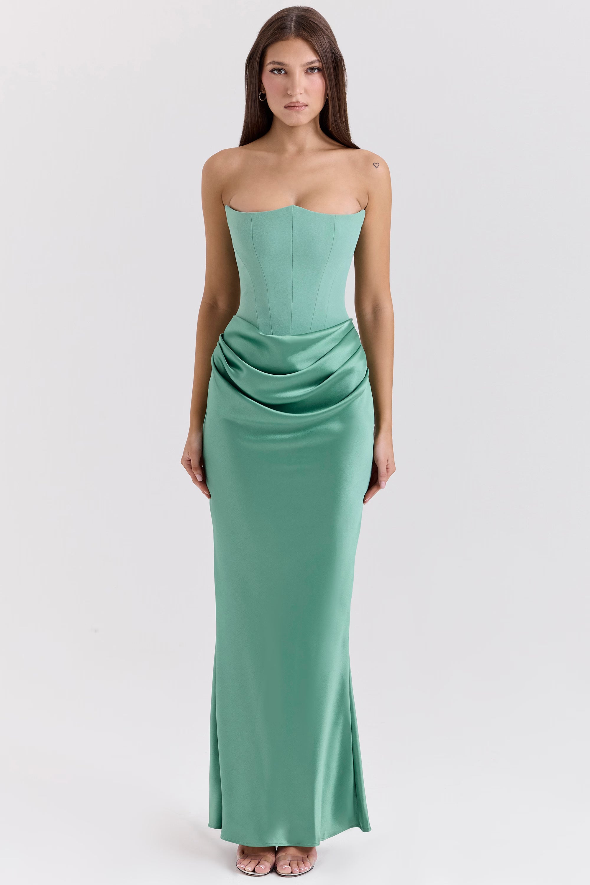 Strapless Corset Maxi Dress