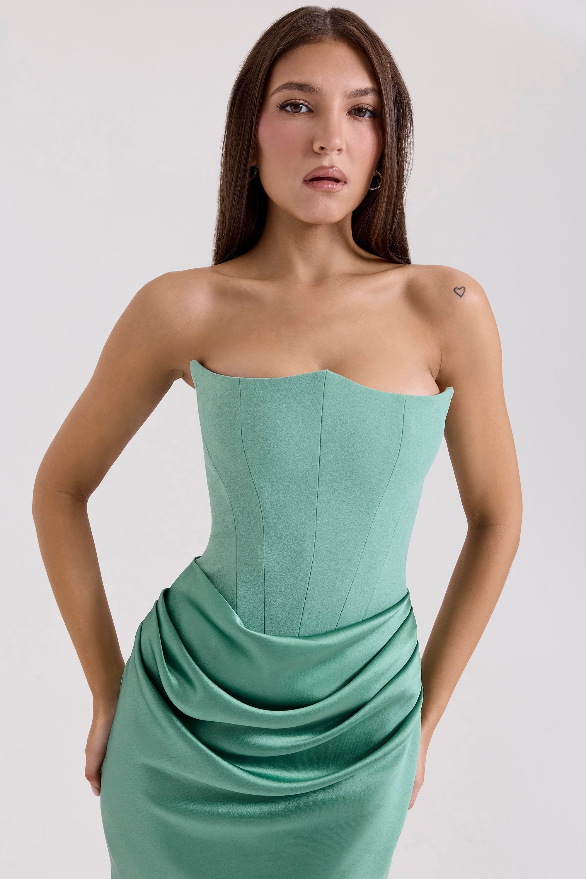 Strapless Corset Maxi Dress