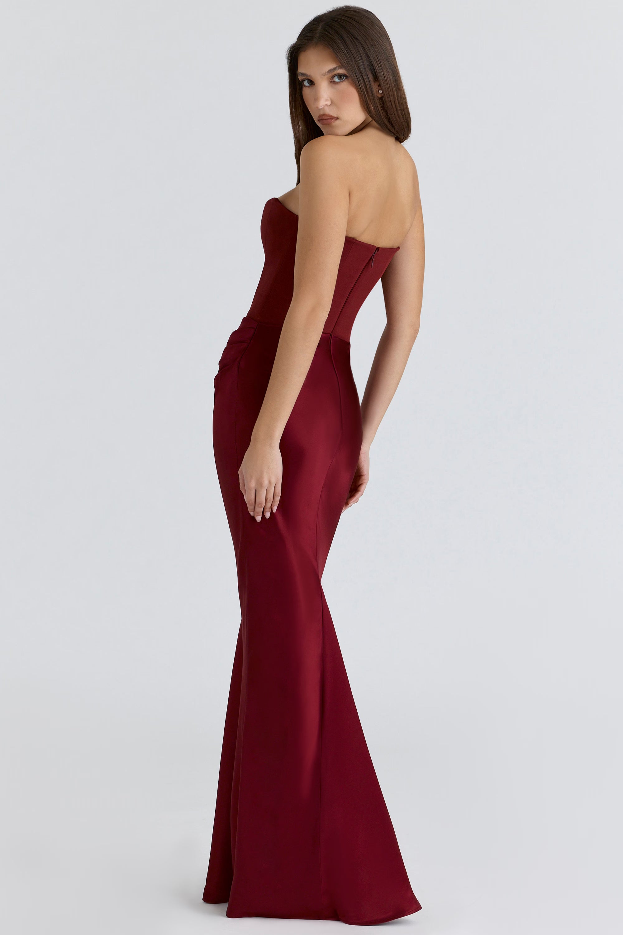 Strapless Corset Maxi Dress