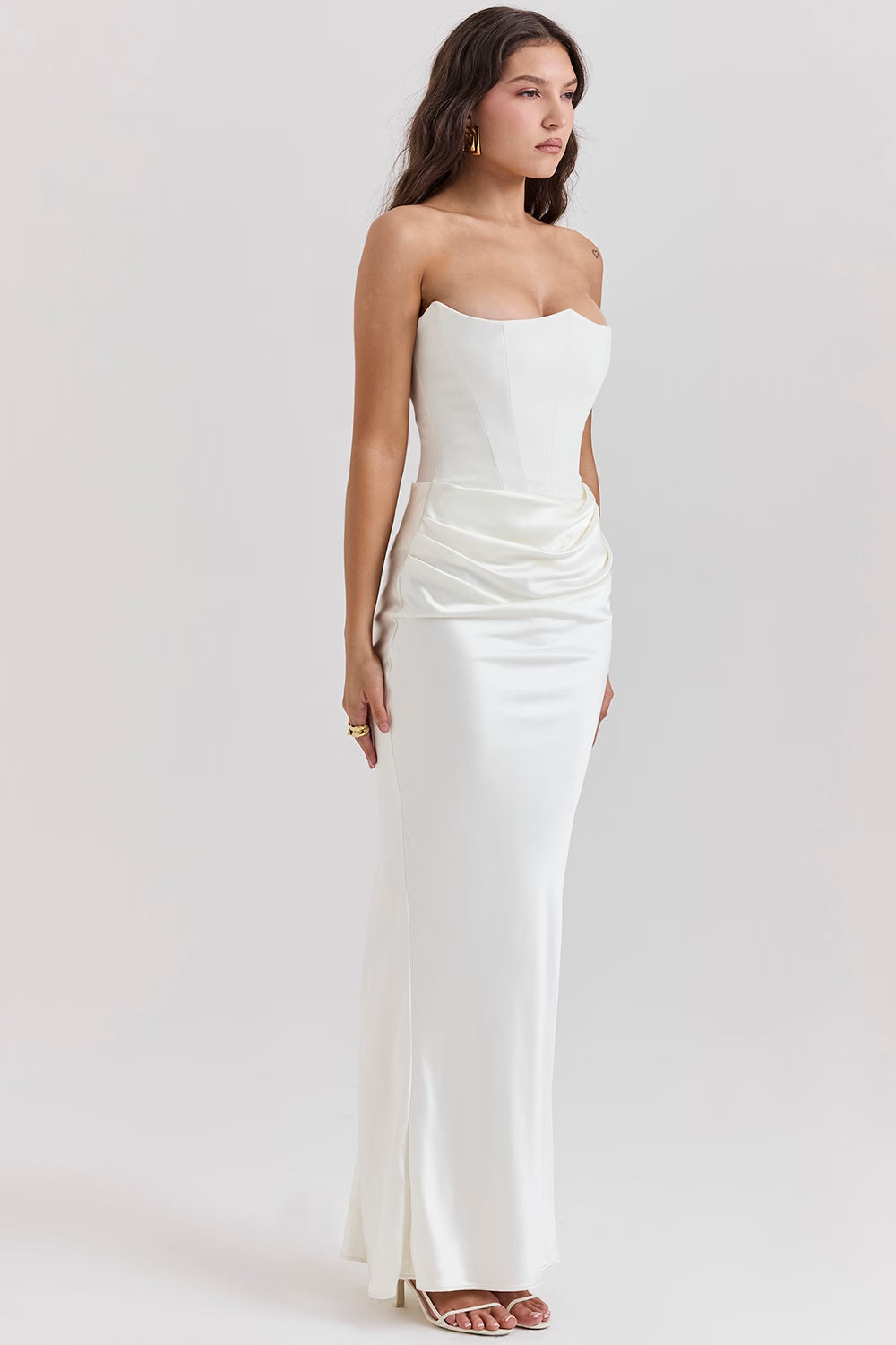 Strapless Corset Maxi Dress