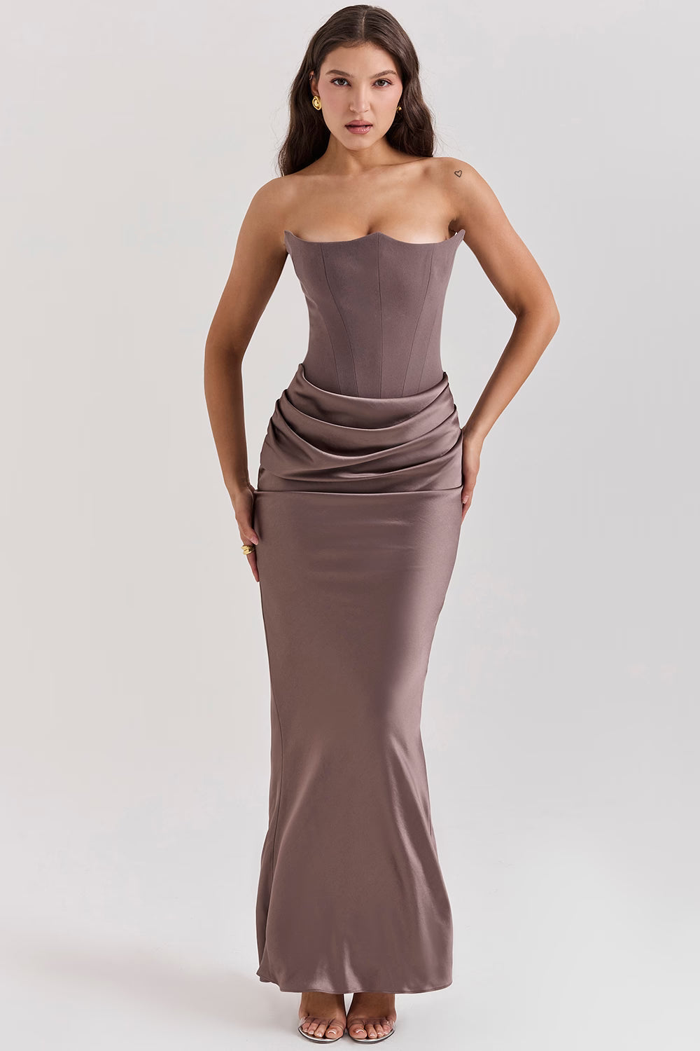 Strapless Corset Maxi Dress
