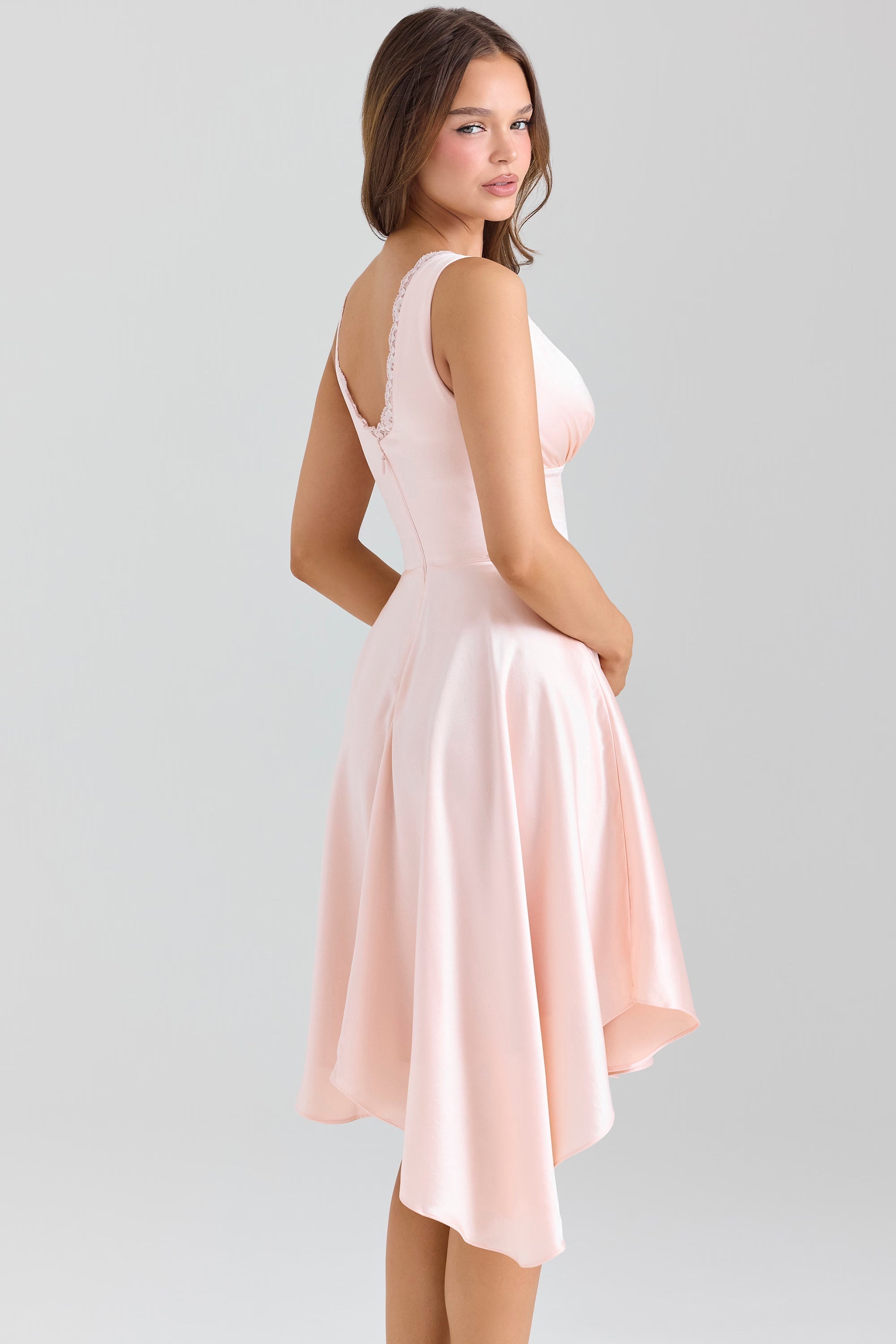 Sabella asymmetric handkerchief midi dress