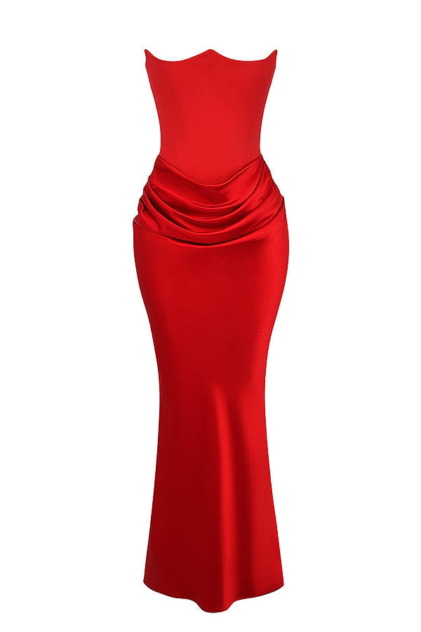 Strapless Corset Maxi Dress