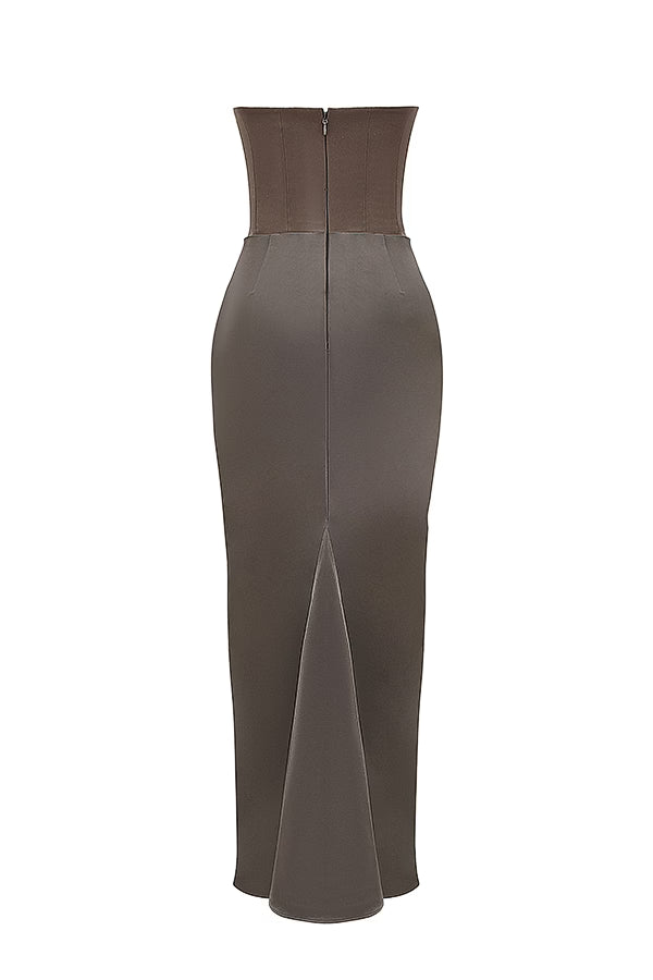 Strapless Corset Maxi Dress