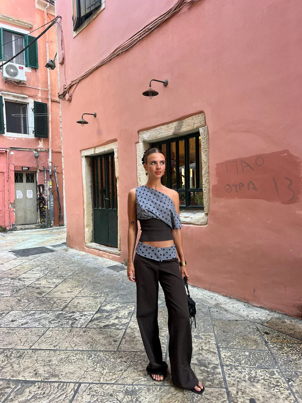 Kimmie polka dotted top