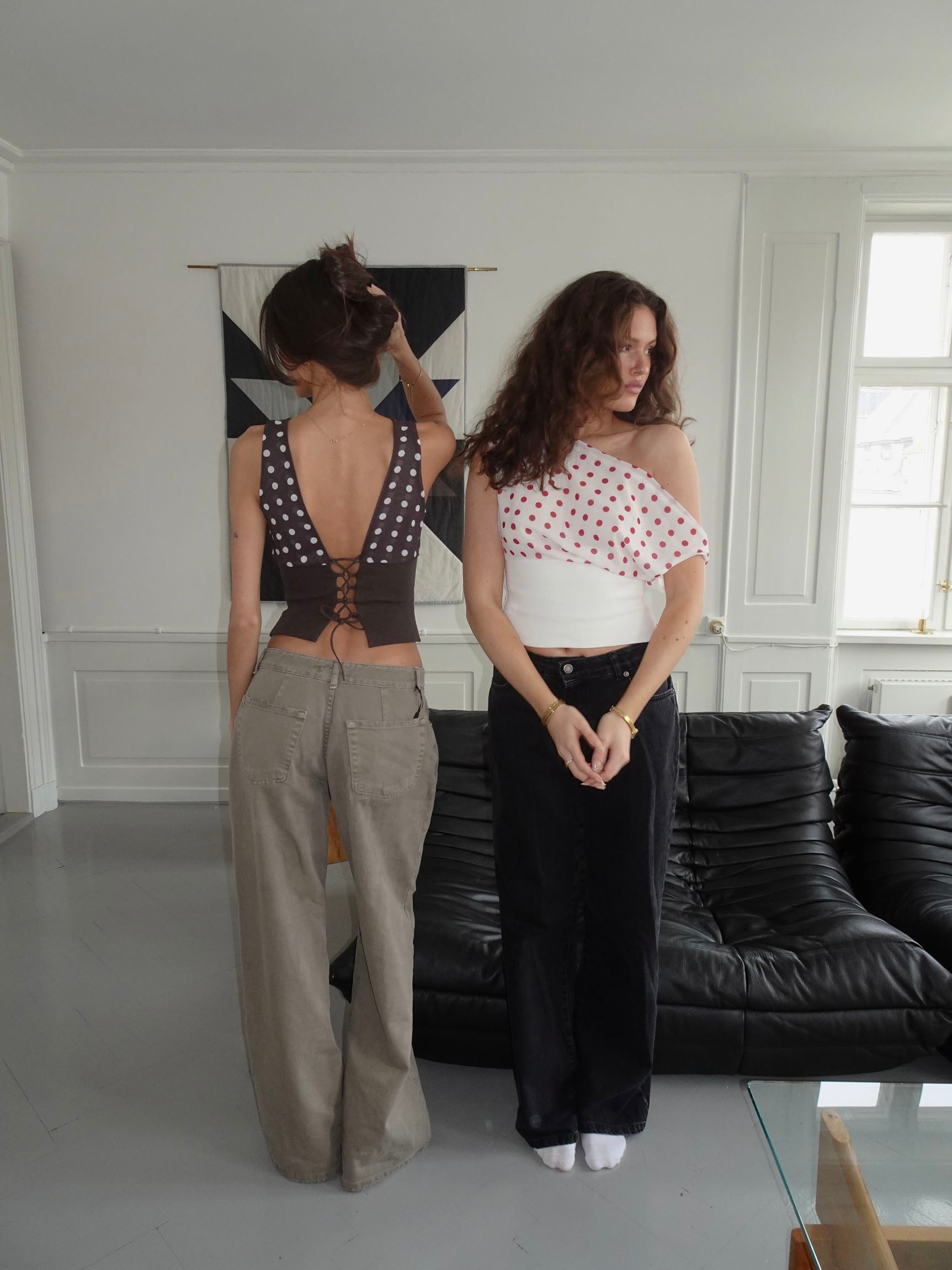 Kimmie polka dotted top
