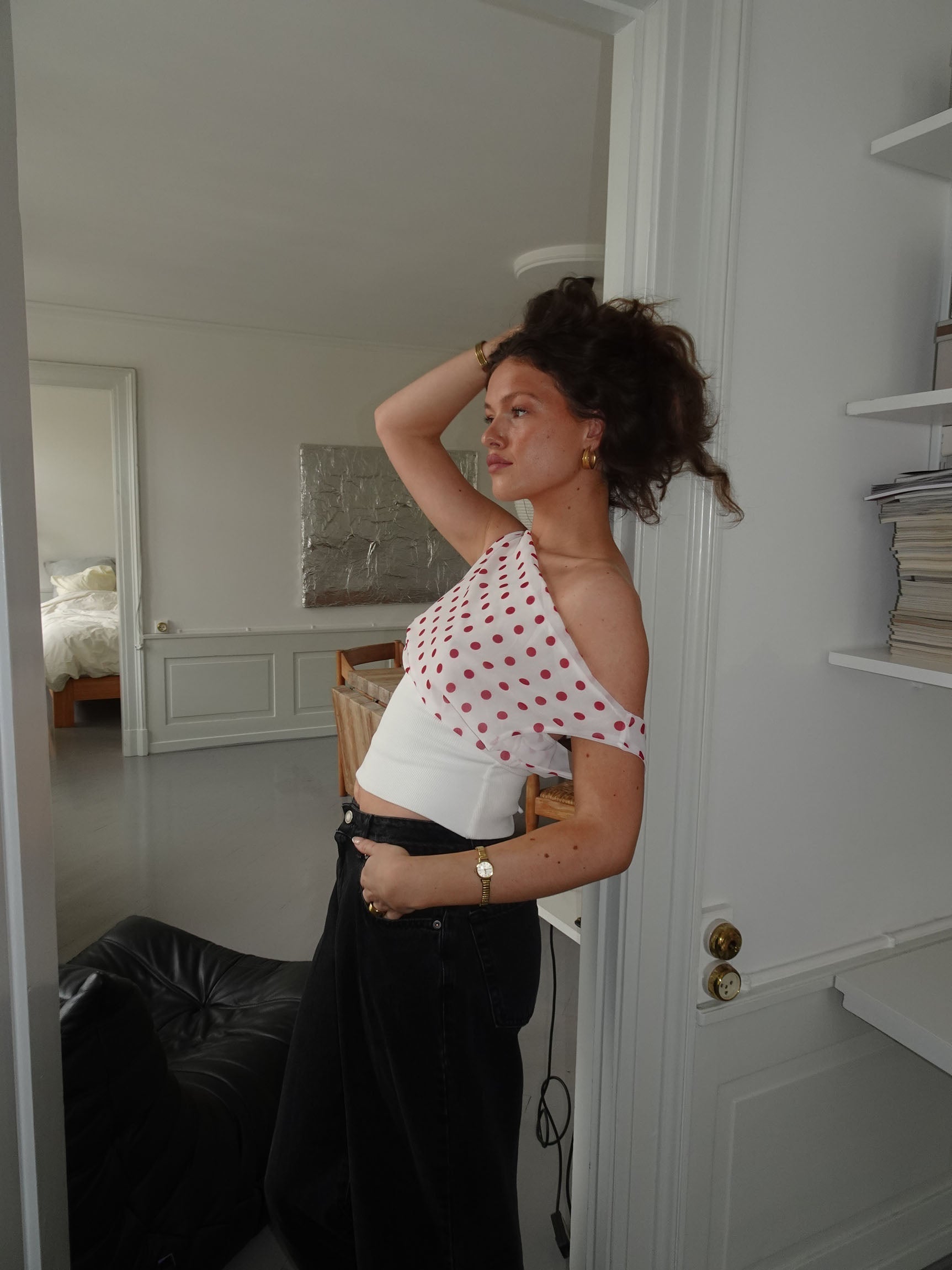 Kimmie polka dotted top