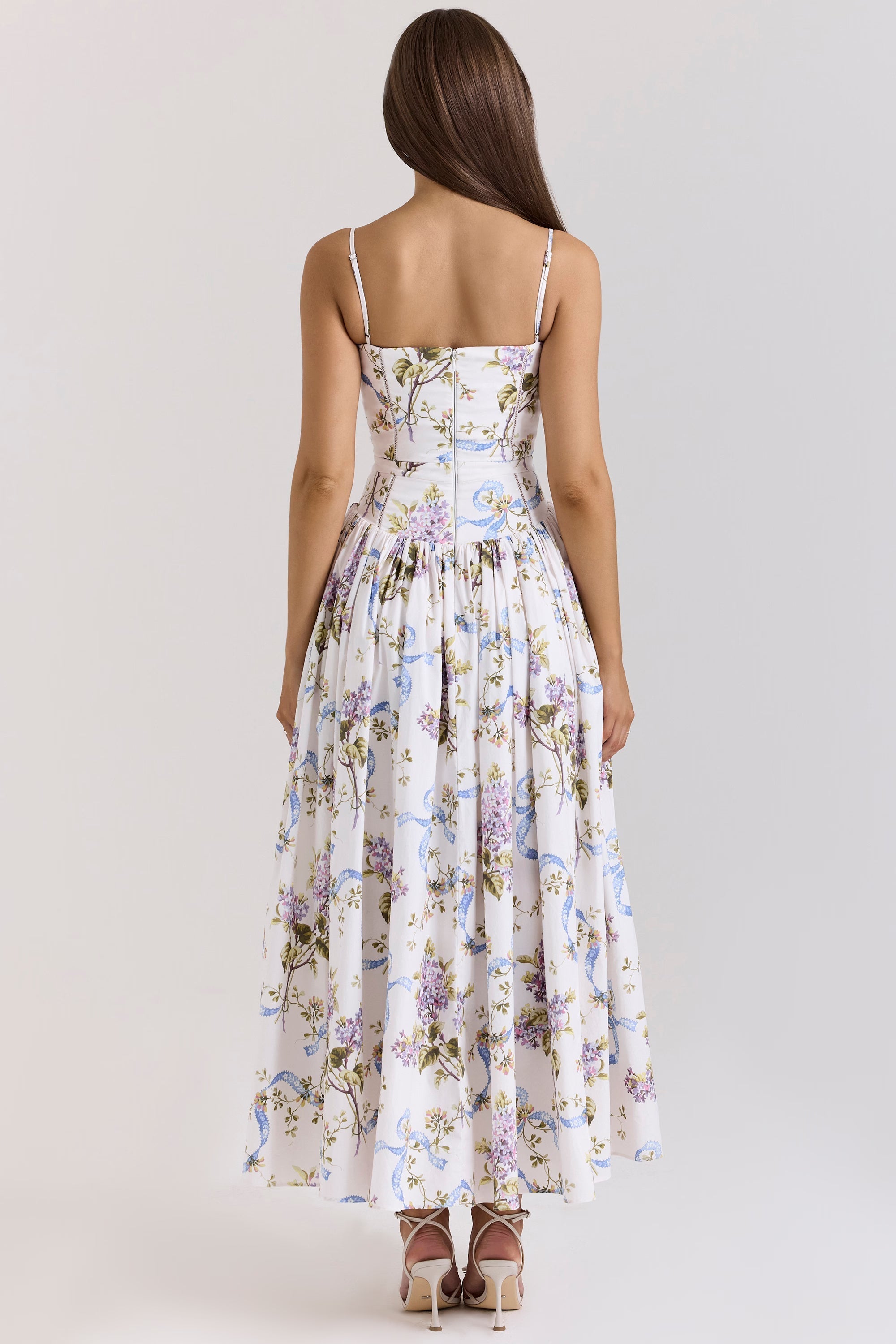 Posy print cotton maxi sundress