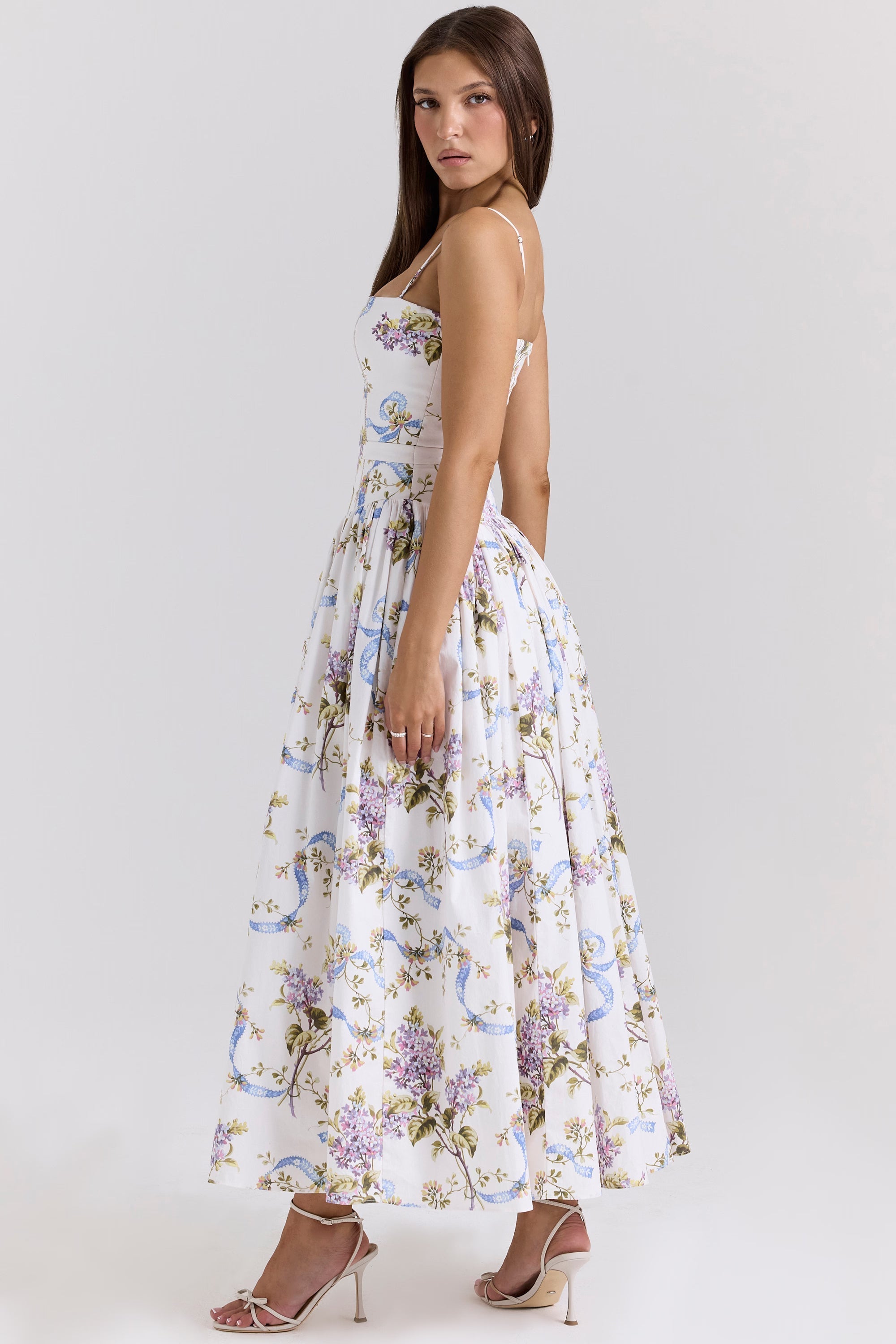 Posy print cotton maxi sundress