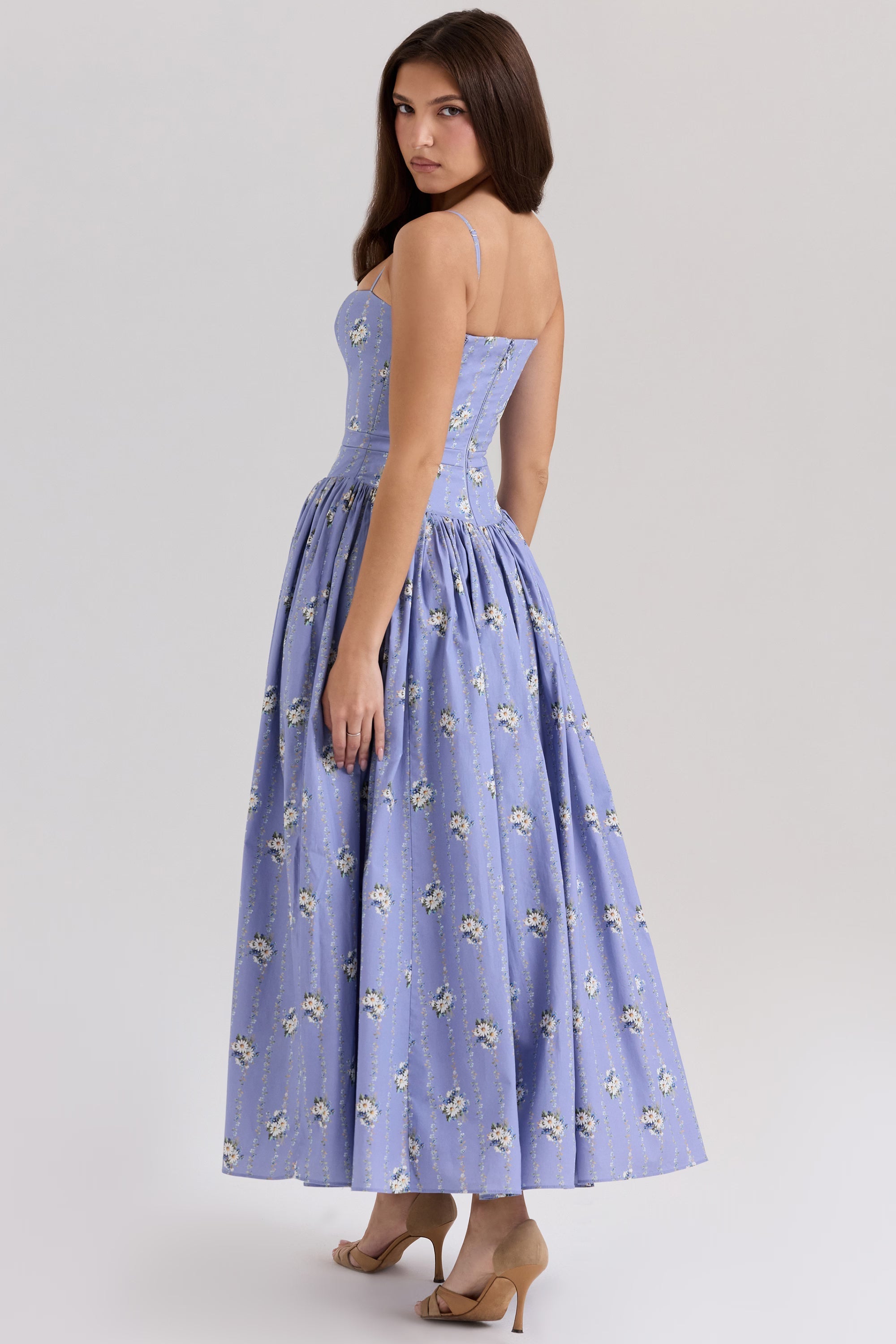 Posy print cotton maxi sundress