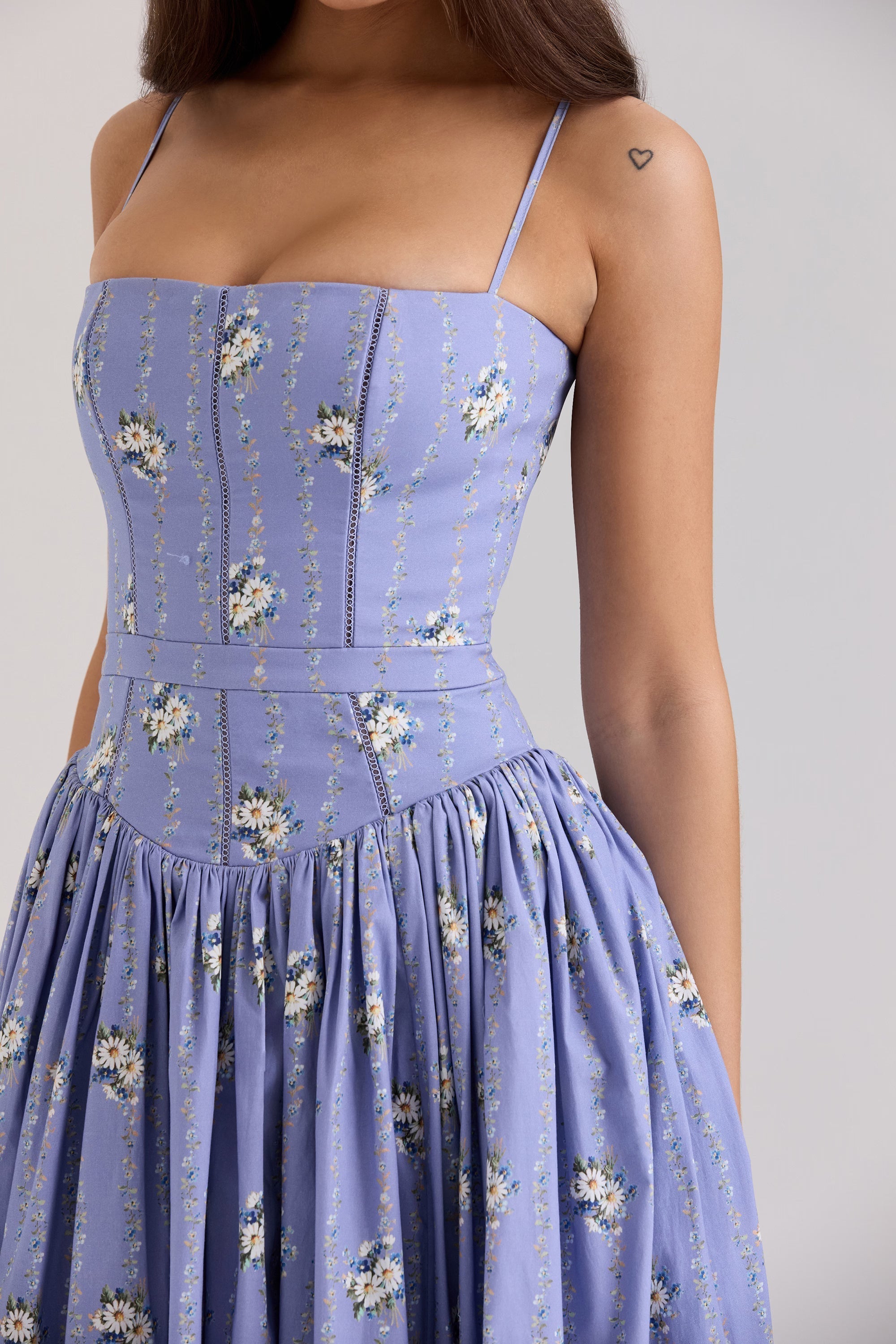 Posy print cotton maxi sundress