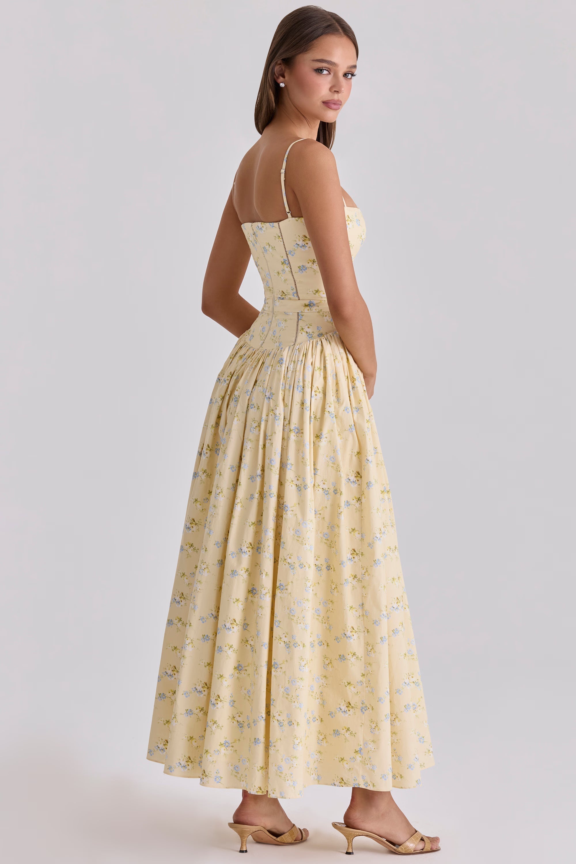 Posy print cotton maxi sundress