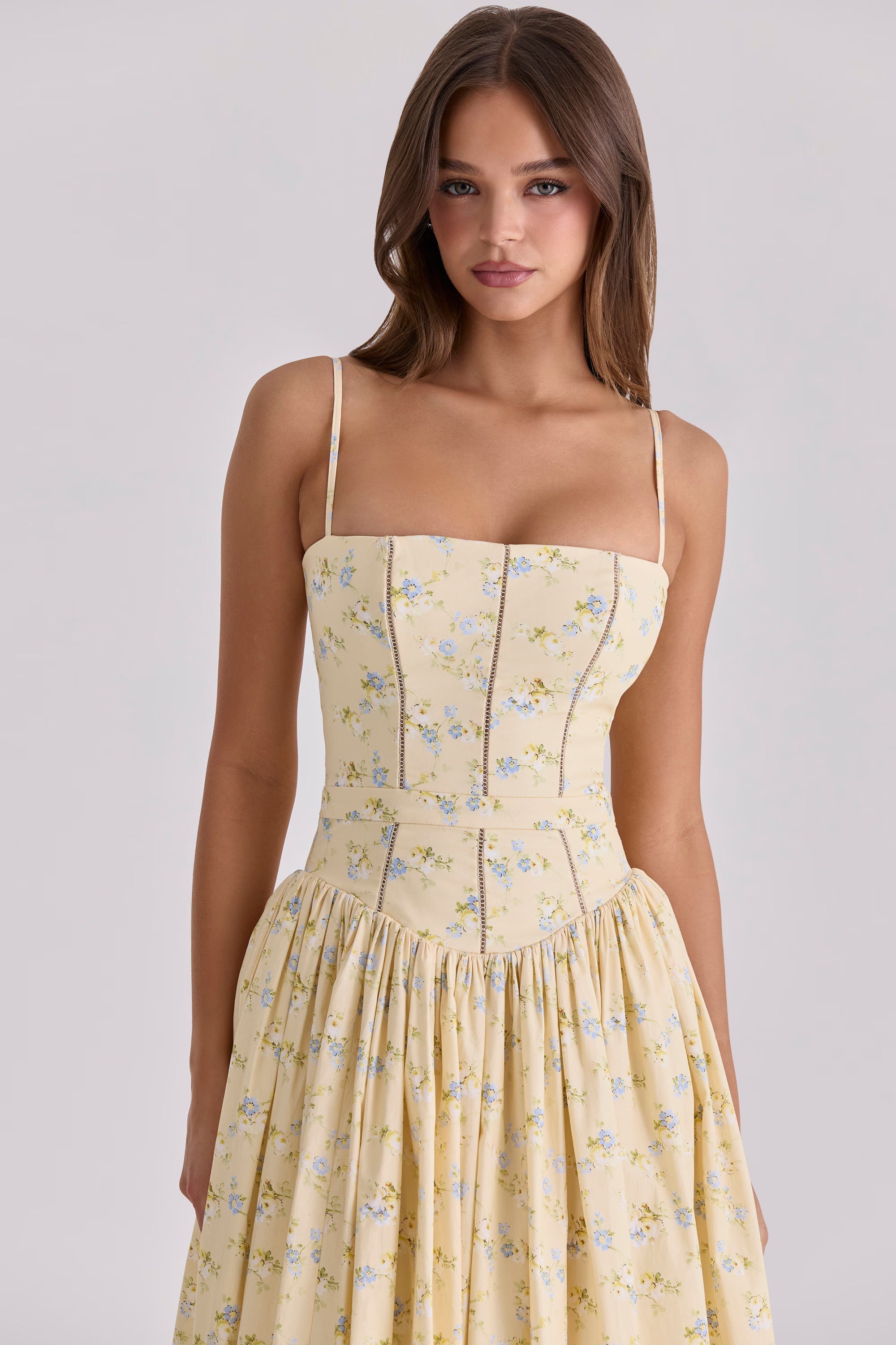 Posy print cotton maxi sundress