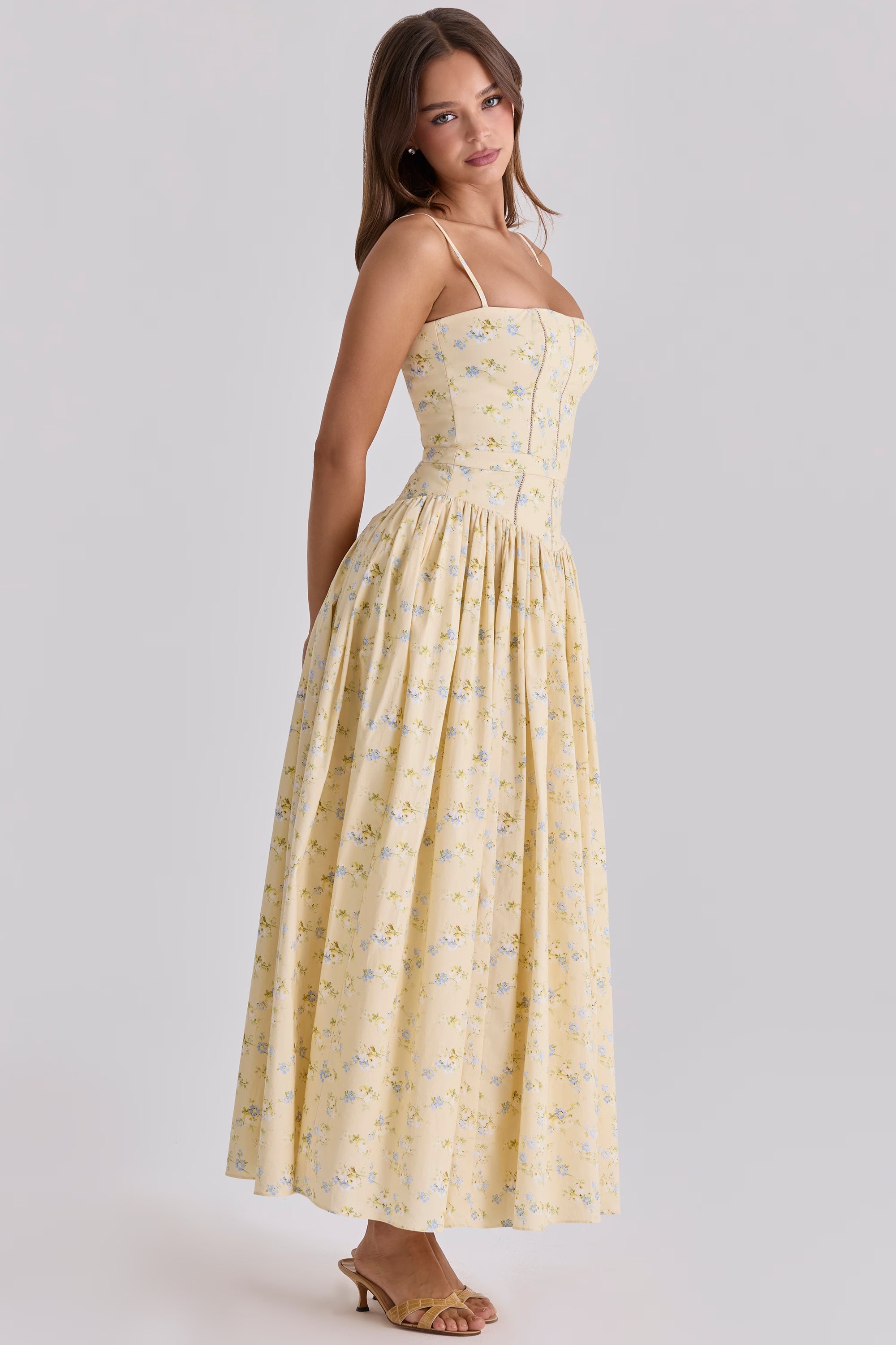 Posy print cotton maxi sundress