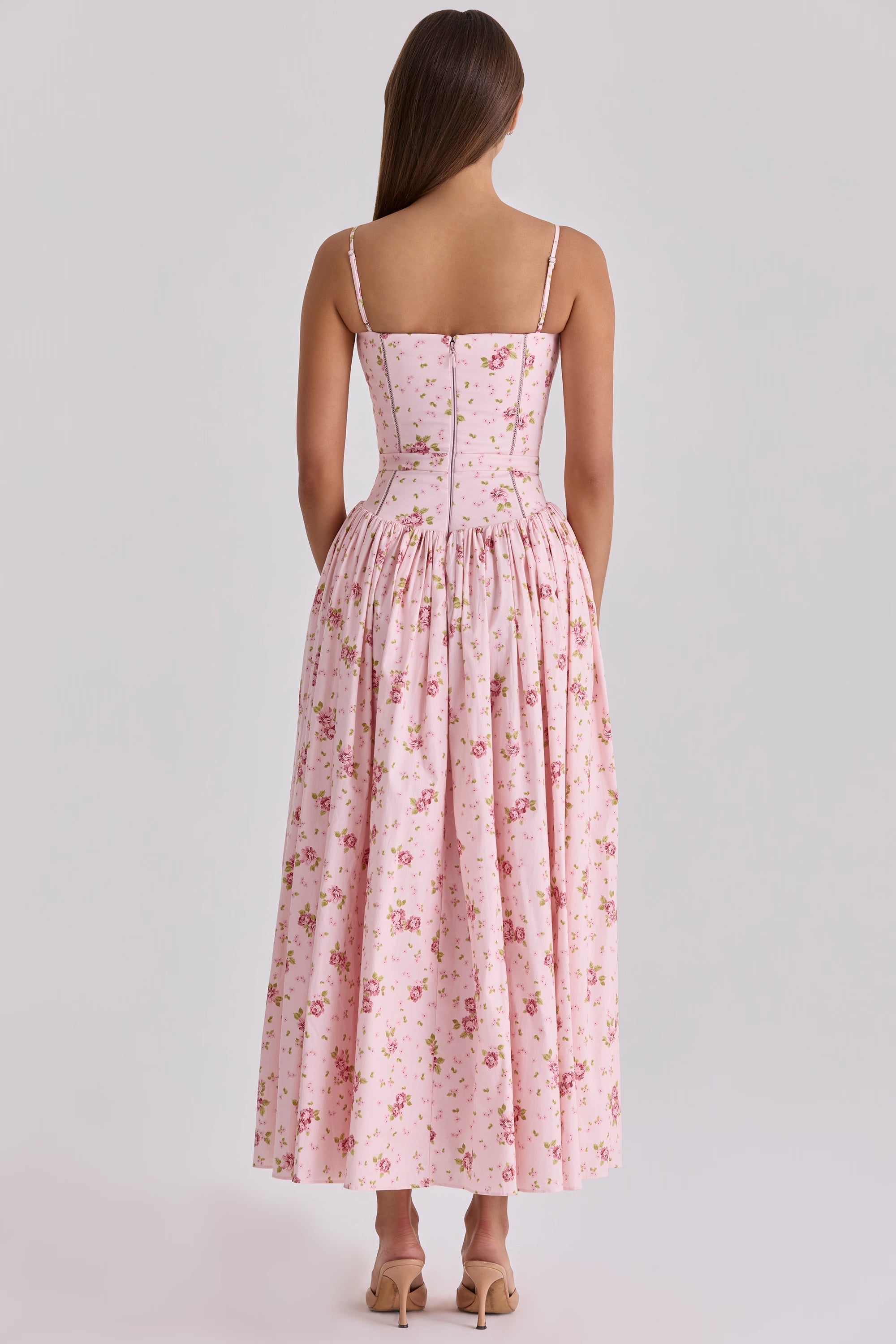 Posy print cotton maxi sundress